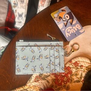 NWT Bluey Card Holder with zipper